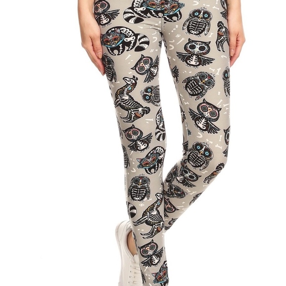 Animal Skull Leggings Buttery Soft NWT - Picture 3 of 5
